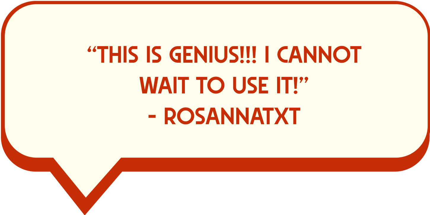 Red speech bubble with pixelated text reading 'I GOT COMPLETELY LOST IN IT FOR HOURS' on cream background.